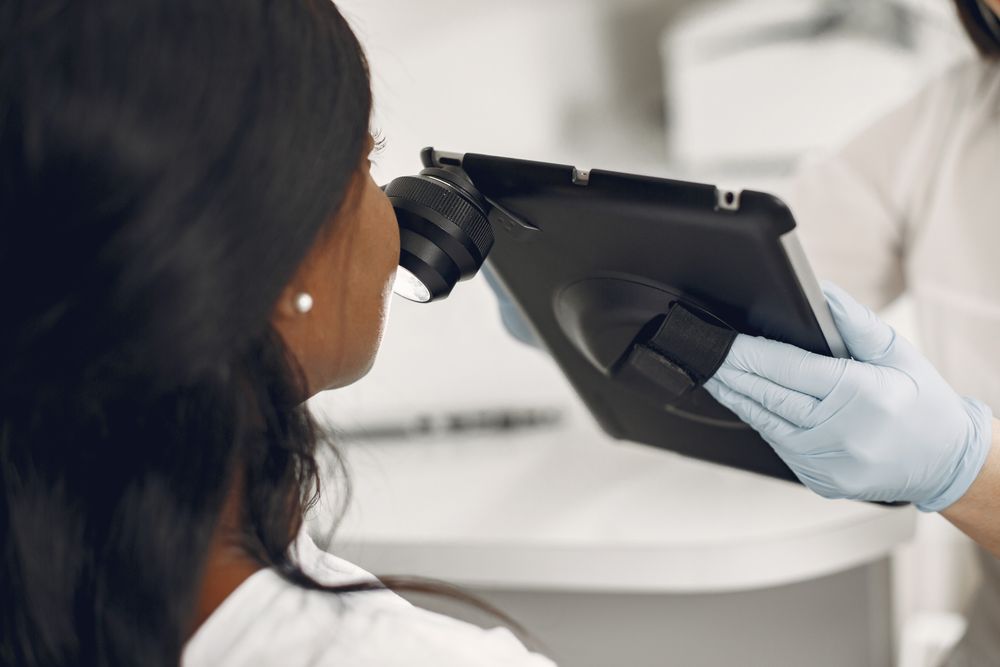 Clinician preparing for a minor skin procedure